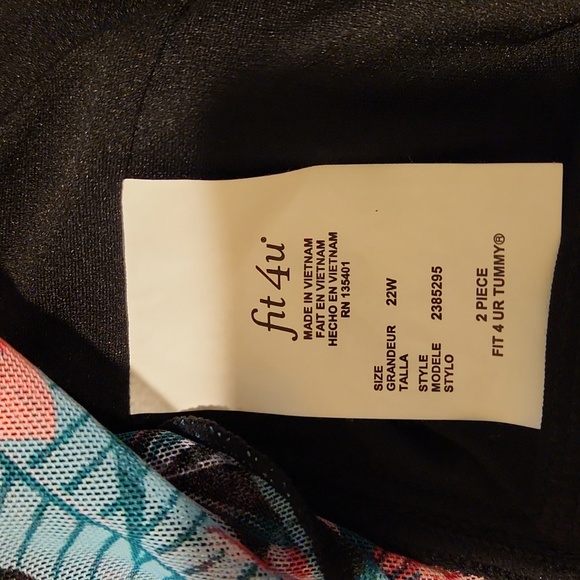 🆕️ Fit 4 U Innovative Swim Solutions Tankini and Bottom Swimwear Set Sz 22W - Picture 7 of 16